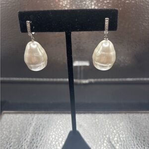 Elegant Baroque Pearl Drop Earrings